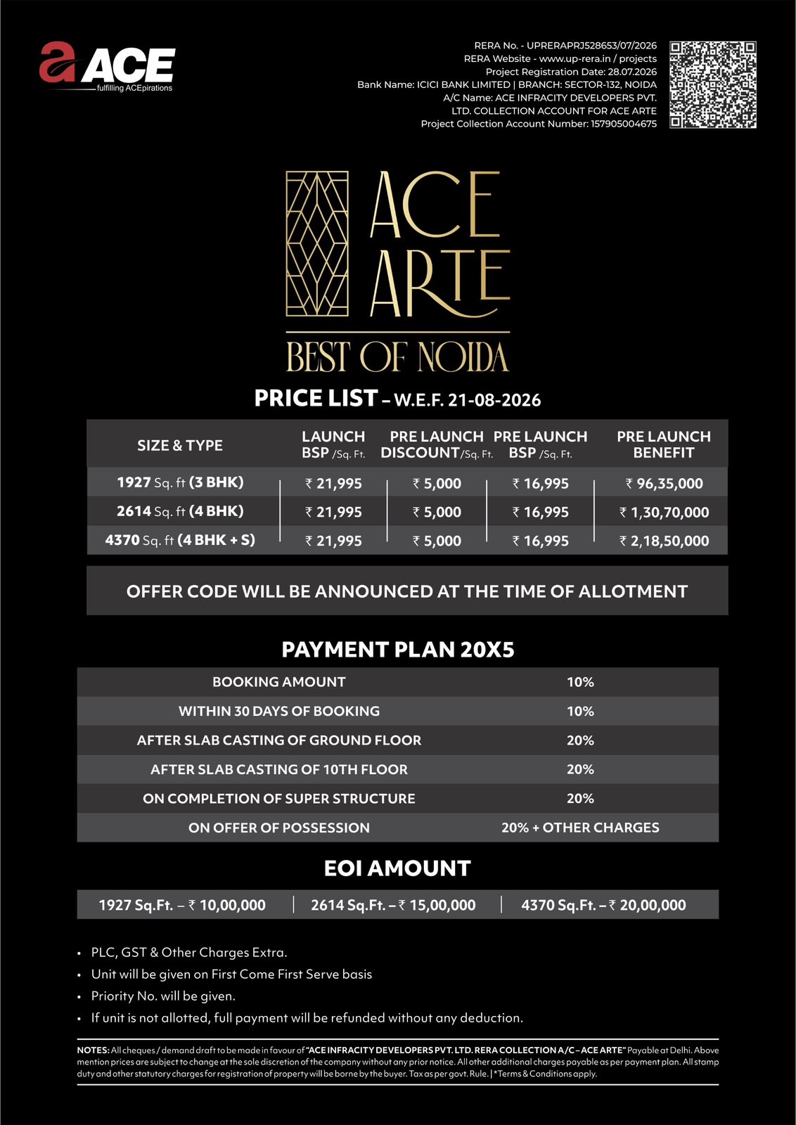 ACE ARTE shared price list